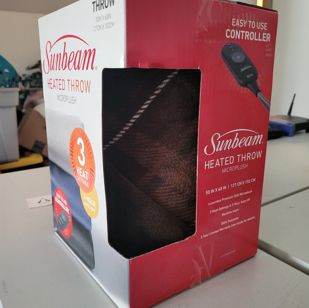 Sunbeam heated throw